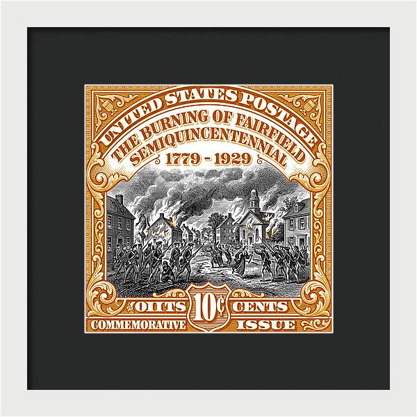 Burning of Fairfield 10c 2 - Framed Print