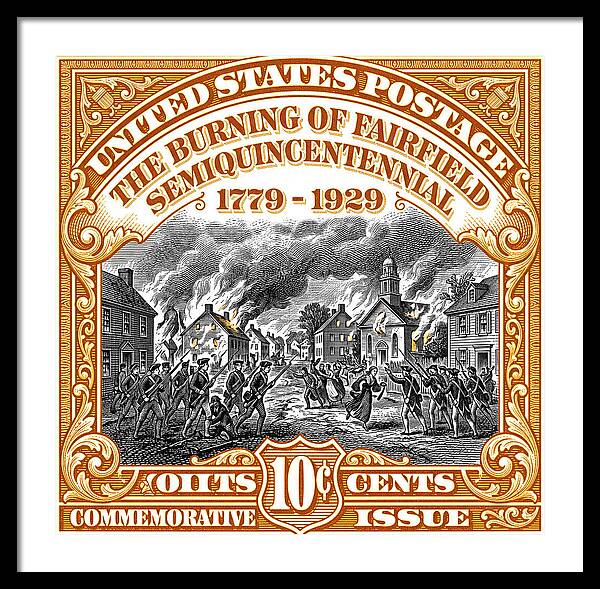 Burning of Fairfield 10c 2 - Framed Print