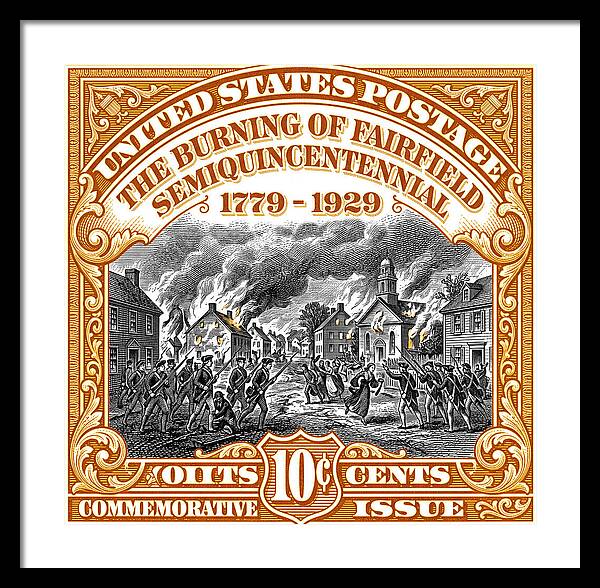 Burning of Fairfield 10c 2 - Framed Print