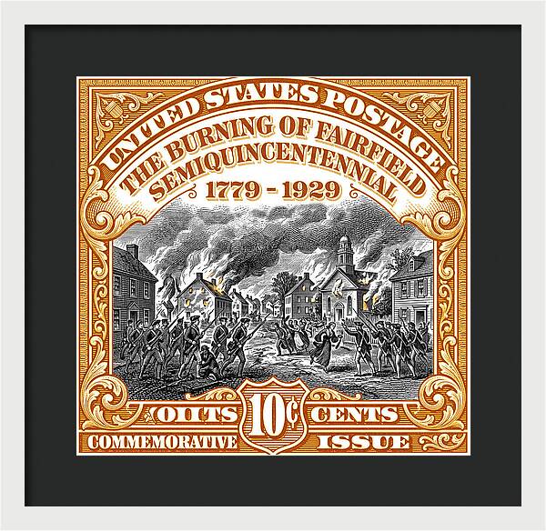Burning of Fairfield 10c 2 - Framed Print