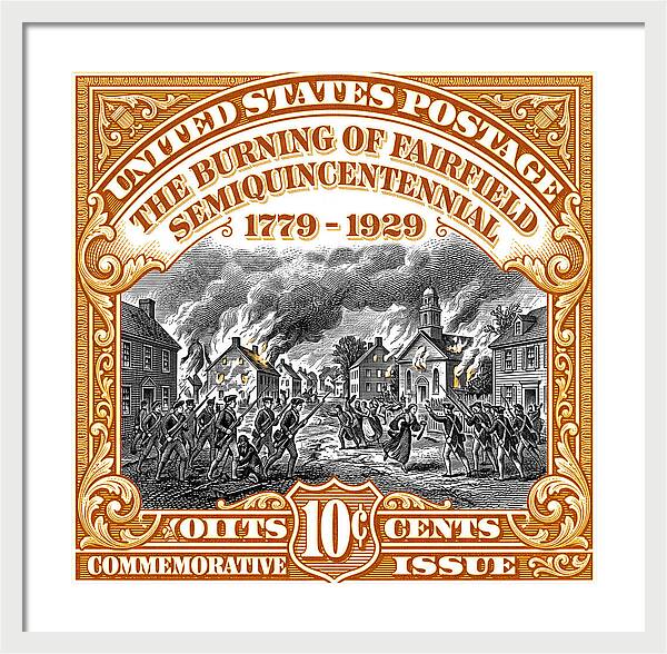 Burning of Fairfield 10c 2 - Framed Print
