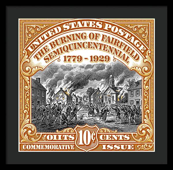 Burning of Fairfield 10c 2 - Framed Print