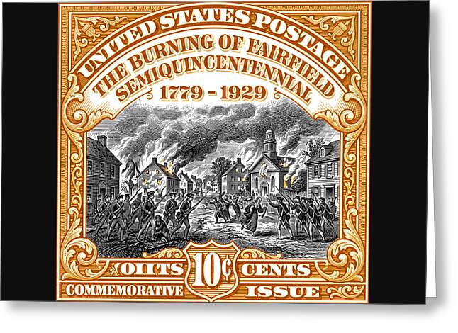 Burning of Fairfield 10c 2 - Greeting Card