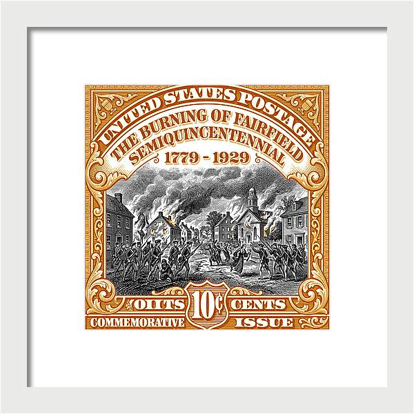Burning of Fairfield 10c 2 - Framed Print