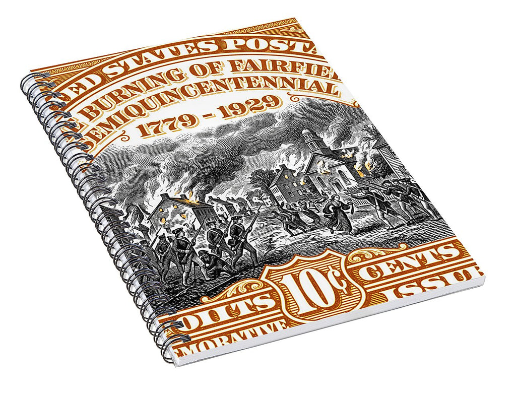 Burning of Fairfield 10c 2 - Spiral Notebook