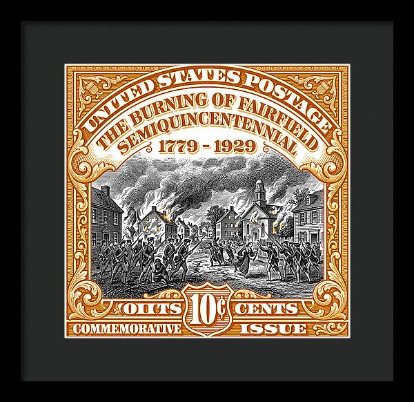 Burning of Fairfield 10c 2 - Framed Print