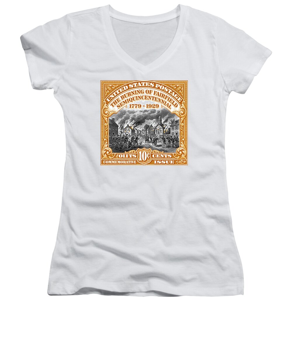 Burning of Fairfield 10c 2 - Women's V-Neck