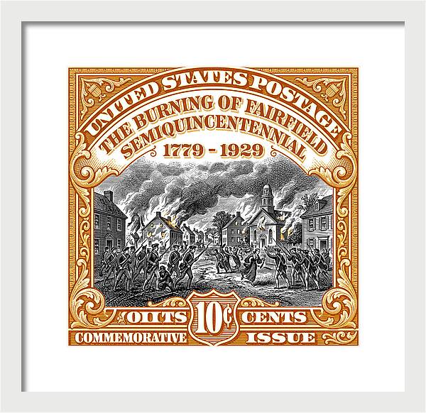 Burning of Fairfield 10c 2 - Framed Print