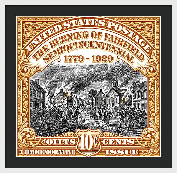 Burning of Fairfield 10c 2 - Framed Print