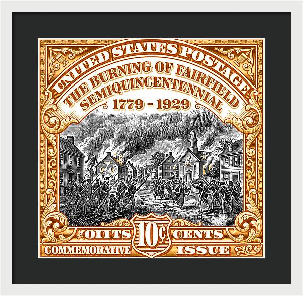 Burning of Fairfield 10c 2 - Framed Print