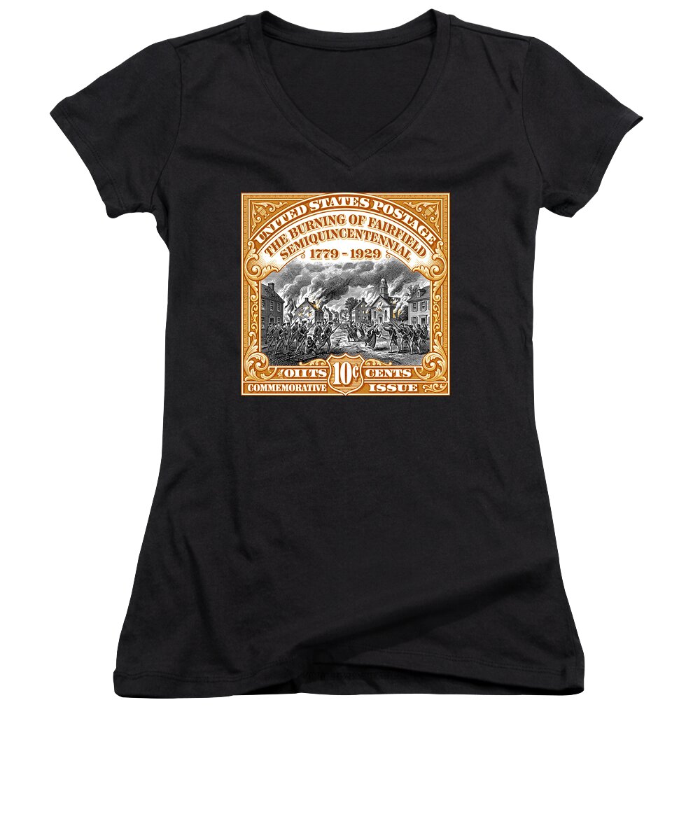 Burning of Fairfield 10c 2 - Women's V-Neck