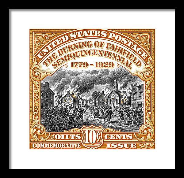 Burning of Fairfield 10c 2 - Framed Print
