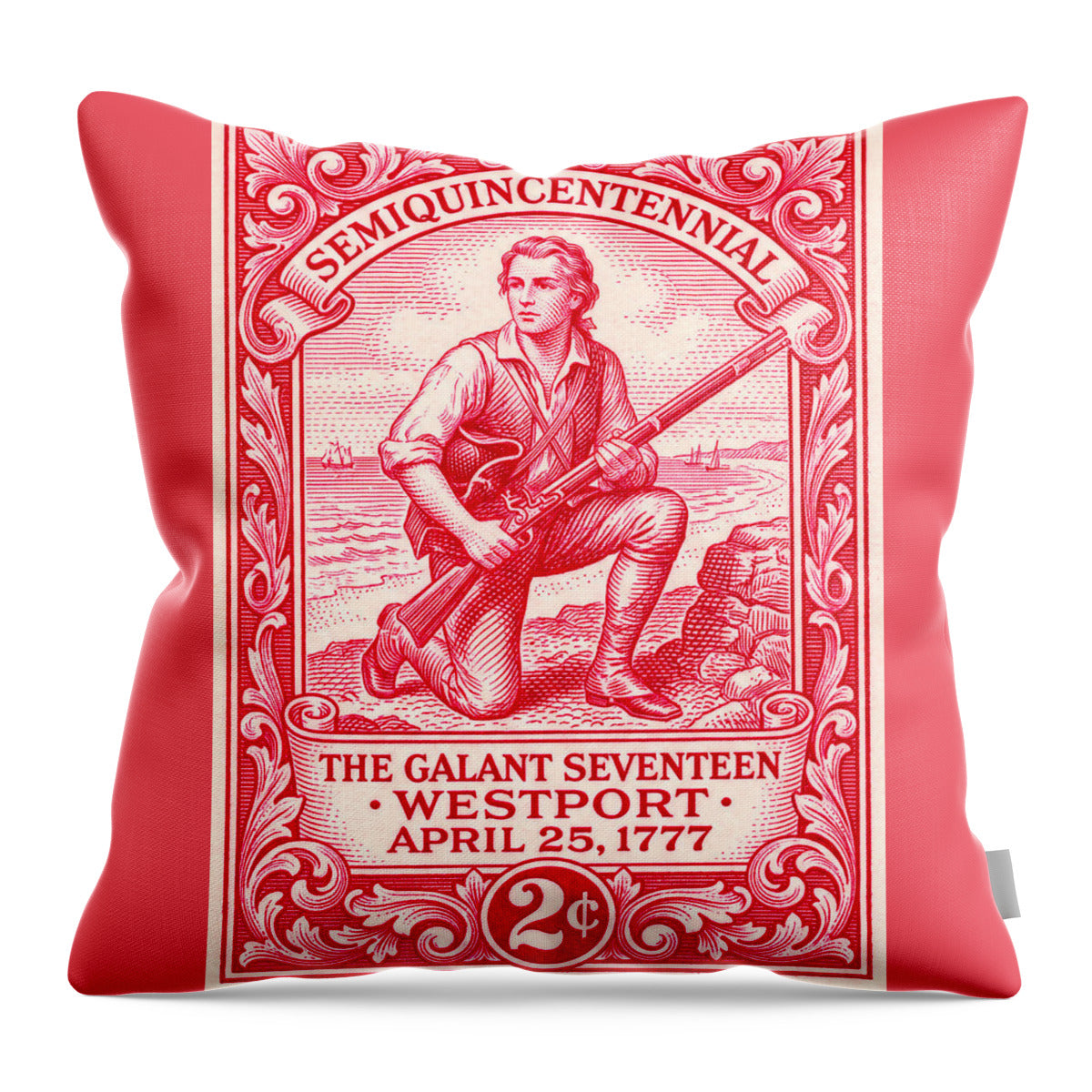 The Gallant Seventeen 2c - Throw Pillow