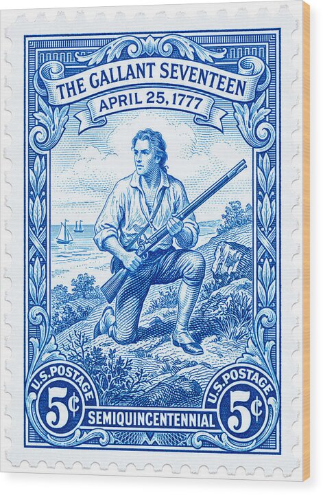 The Gallant Seventeen 5c - Wood Print