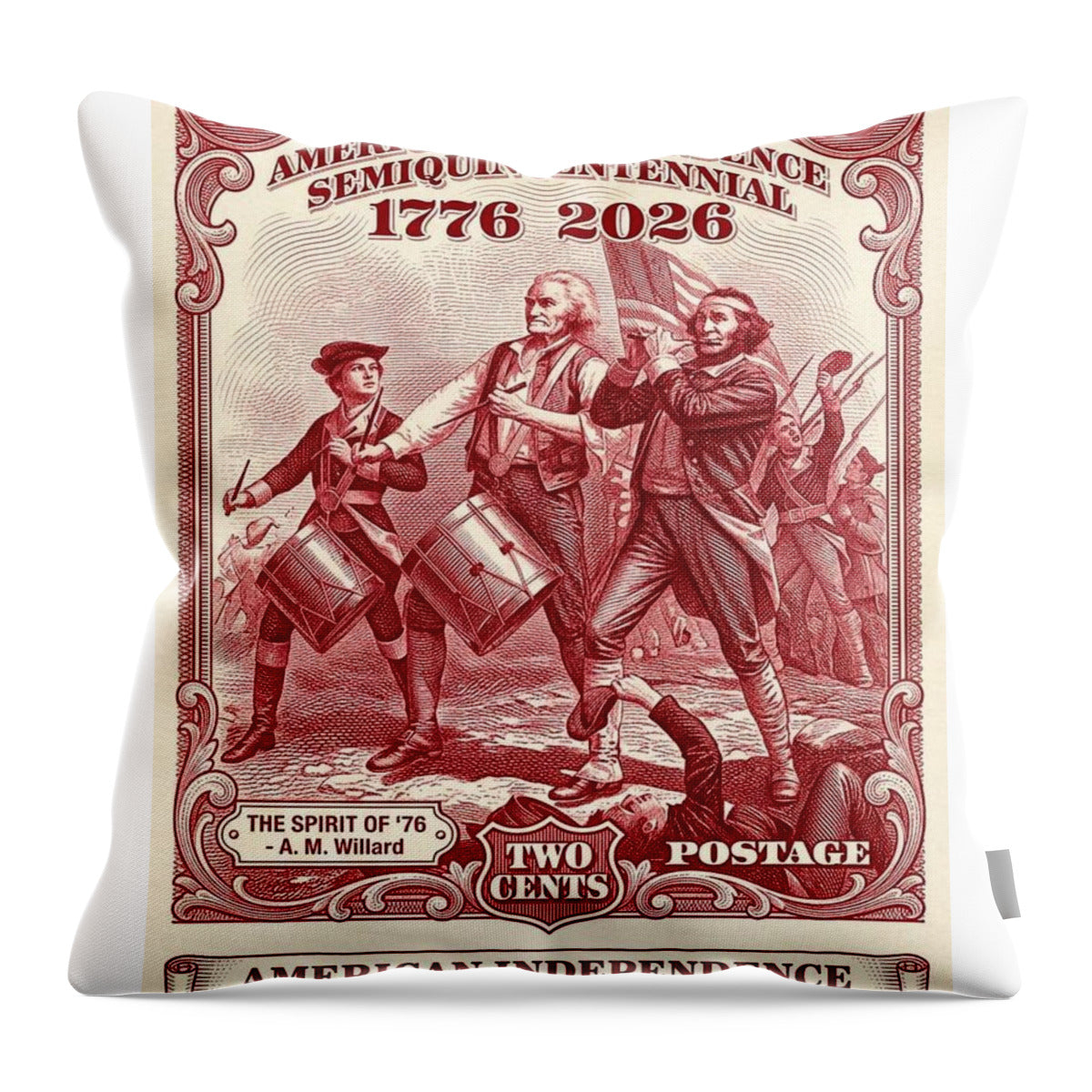The Spirit of '76 2x - Throw Pillow