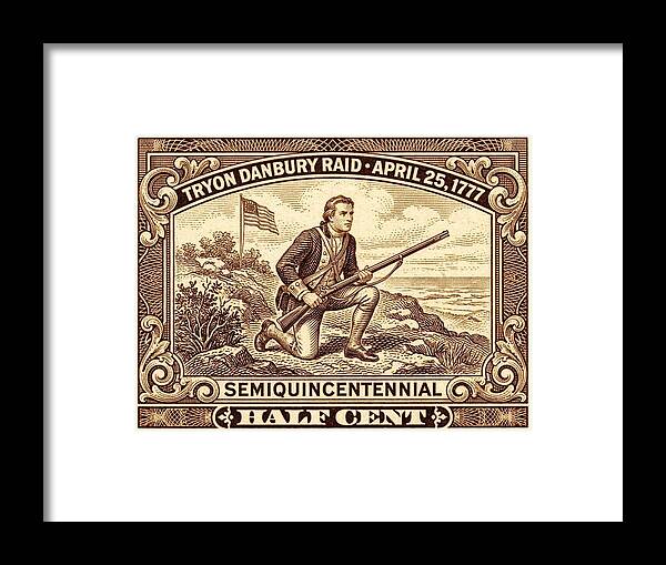 Tryon Danbury Raid 1/2c - Framed Print