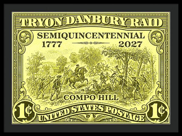 Tryon Danbury Raid 1c - Framed Print