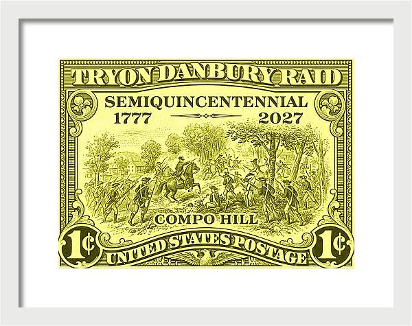 Tryon Danbury Raid 1c - Framed Print