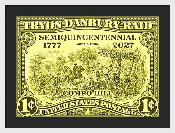 Tryon Danbury Raid 1c - Framed Print
