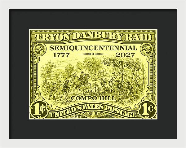 Tryon Danbury Raid 1c - Framed Print