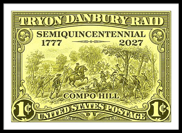 Tryon Danbury Raid 1c - Framed Print