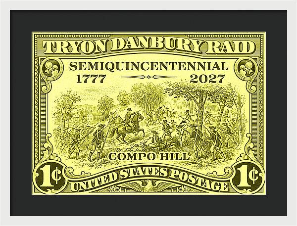 Tryon Danbury Raid 1c - Framed Print