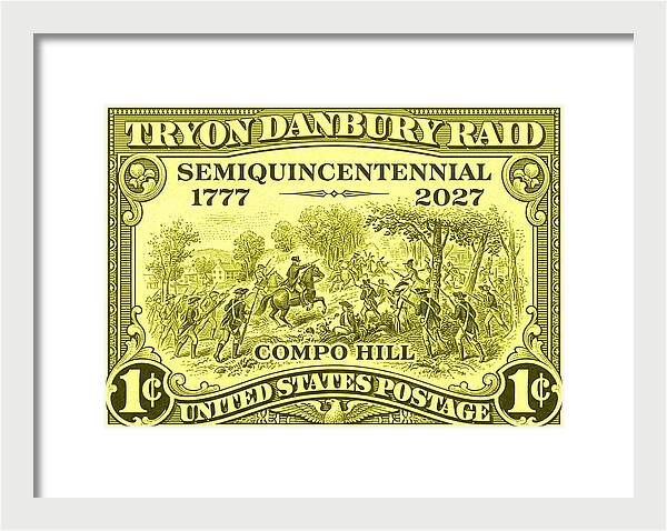 Tryon Danbury Raid 1c - Framed Print