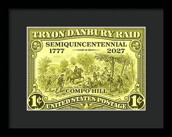 Tryon Danbury Raid 1c - Framed Print