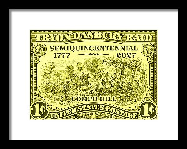 Tryon Danbury Raid 1c - Framed Print