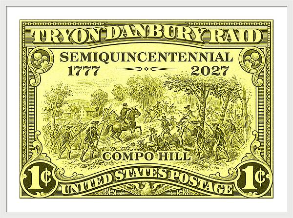 Tryon Danbury Raid 1c - Framed Print
