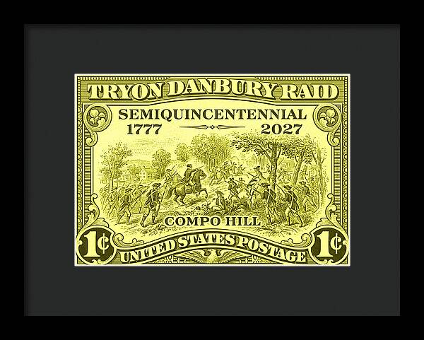 Tryon Danbury Raid 1c - Framed Print