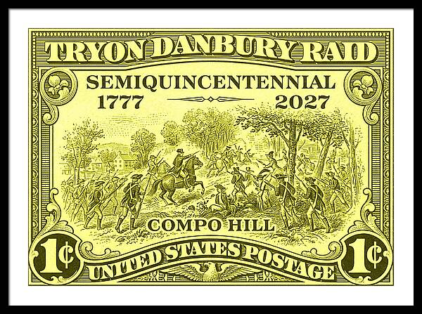 Tryon Danbury Raid 1c - Framed Print