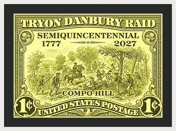 Tryon Danbury Raid 1c - Framed Print