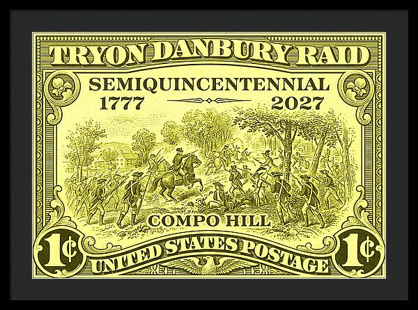 Tryon Danbury Raid 1c - Framed Print