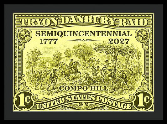 Tryon Danbury Raid 1c - Framed Print