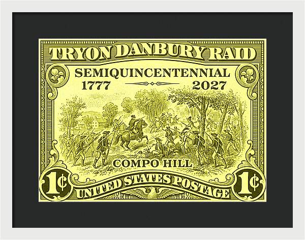Tryon Danbury Raid 1c - Framed Print