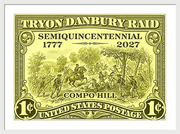 Tryon Danbury Raid 1c - Framed Print