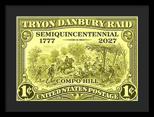 Tryon Danbury Raid 1c - Framed Print