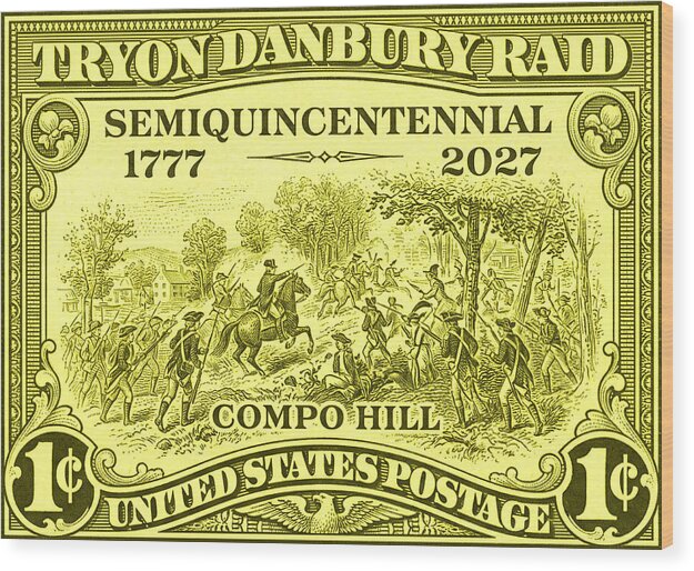 Tryon Danbury Raid 1c - Wood Print