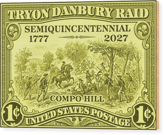 Tryon Danbury Raid 1c - Wood Print
