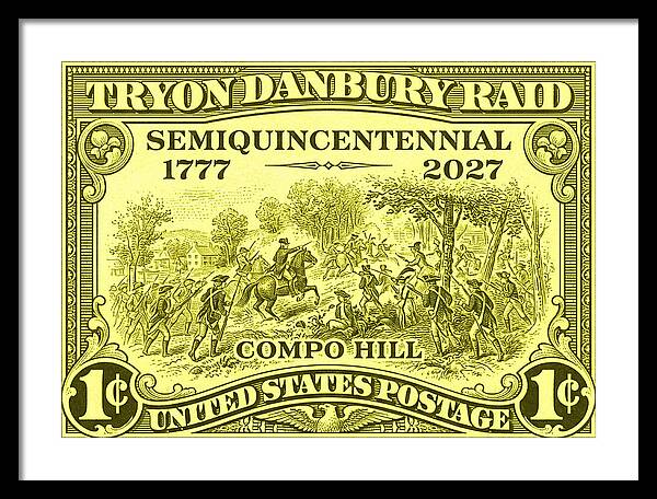 Tryon Danbury Raid 1c - Framed Print
