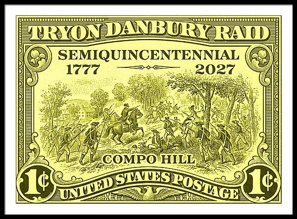 Tryon Danbury Raid 1c - Framed Print