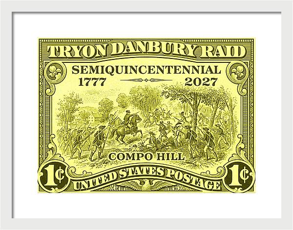 Tryon Danbury Raid 1c - Framed Print
