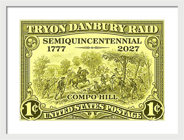 Tryon Danbury Raid 1c - Framed Print