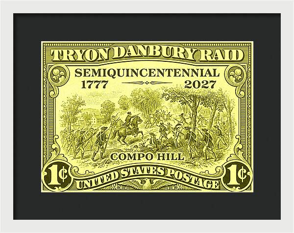 Tryon Danbury Raid 1c - Framed Print