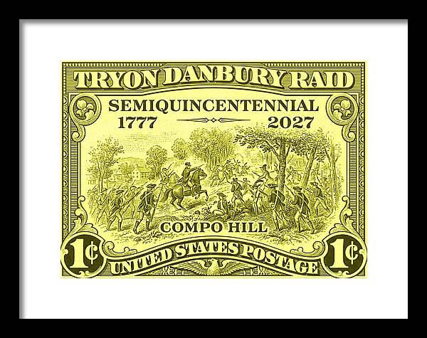 Tryon Danbury Raid 1c - Framed Print