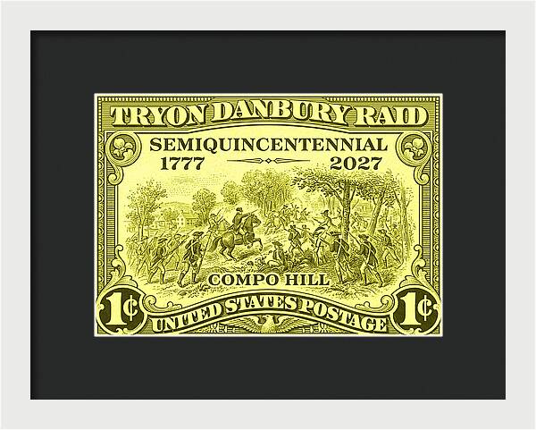 Tryon Danbury Raid 1c - Framed Print