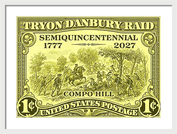 Tryon Danbury Raid 1c - Framed Print