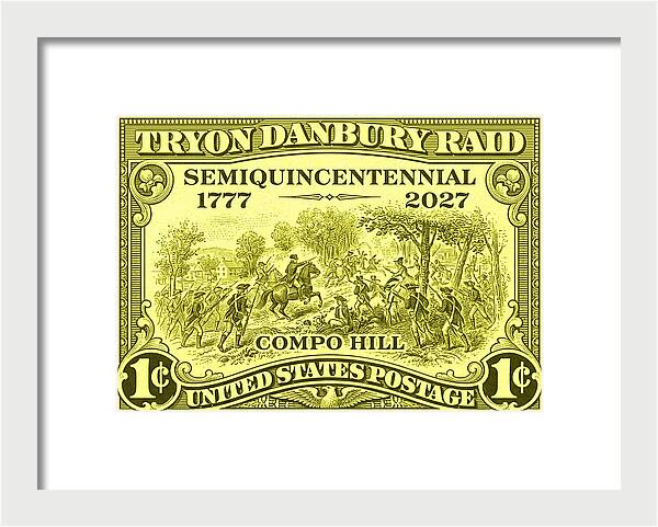 Tryon Danbury Raid 1c - Framed Print