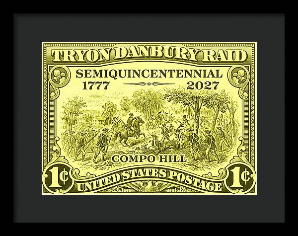 Tryon Danbury Raid 1c - Framed Print